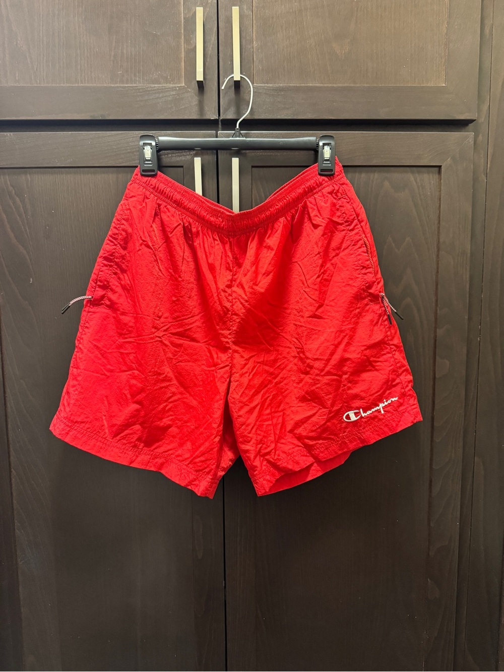 Champion Men's Bright Red Athletic Swim/Training Shorts
